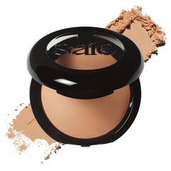 Saie compact front view showing sleek packaging and brand name benefit: easy travel