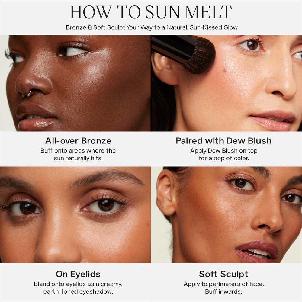 Saie Sun Melt natural bronze look on skin with velvet finish