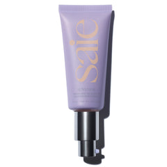 Saie Sunvisor front packaging showing SPF 35 and dewy finish benefit