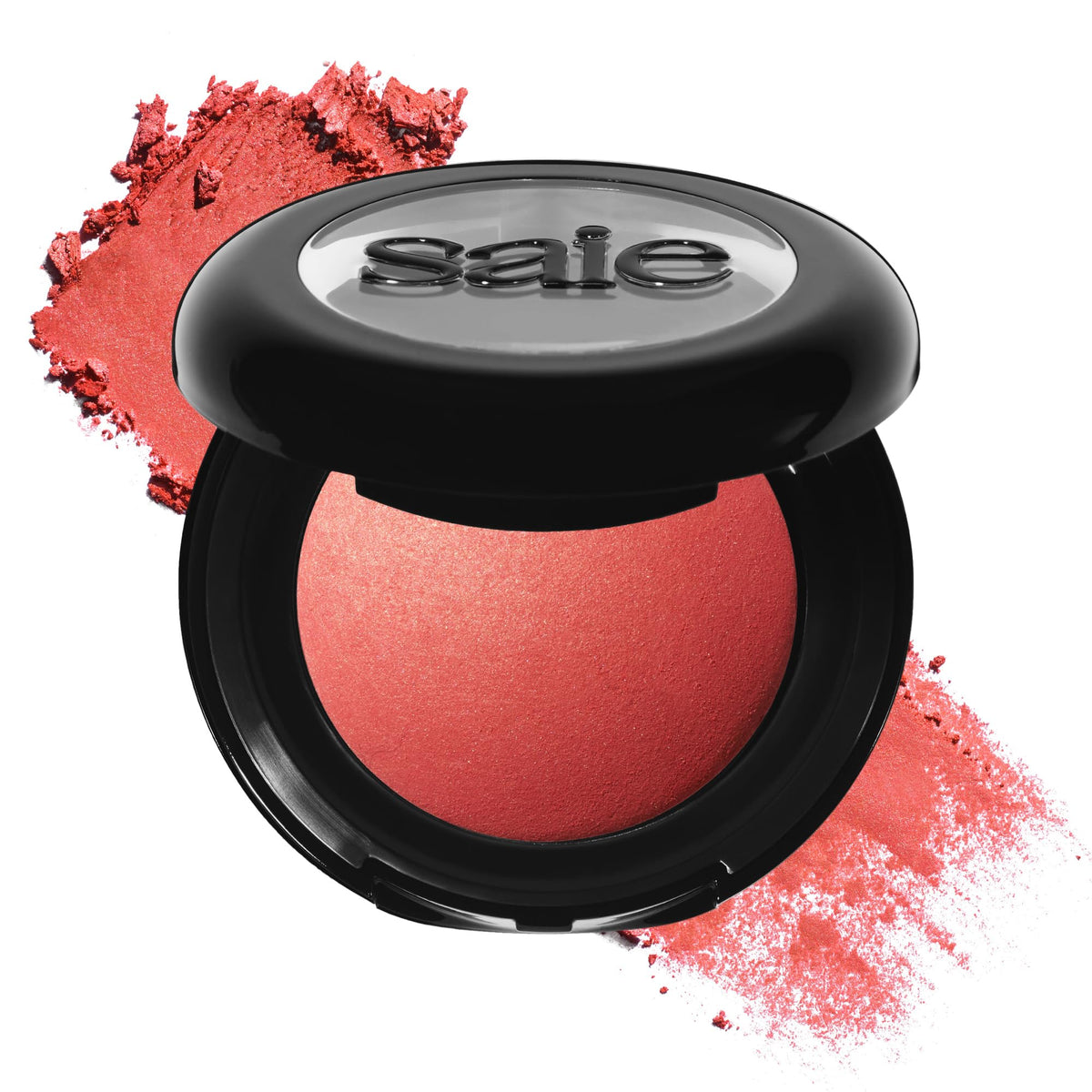 Saie SuperSuede front compact showing sleek packaging and travel-ready design