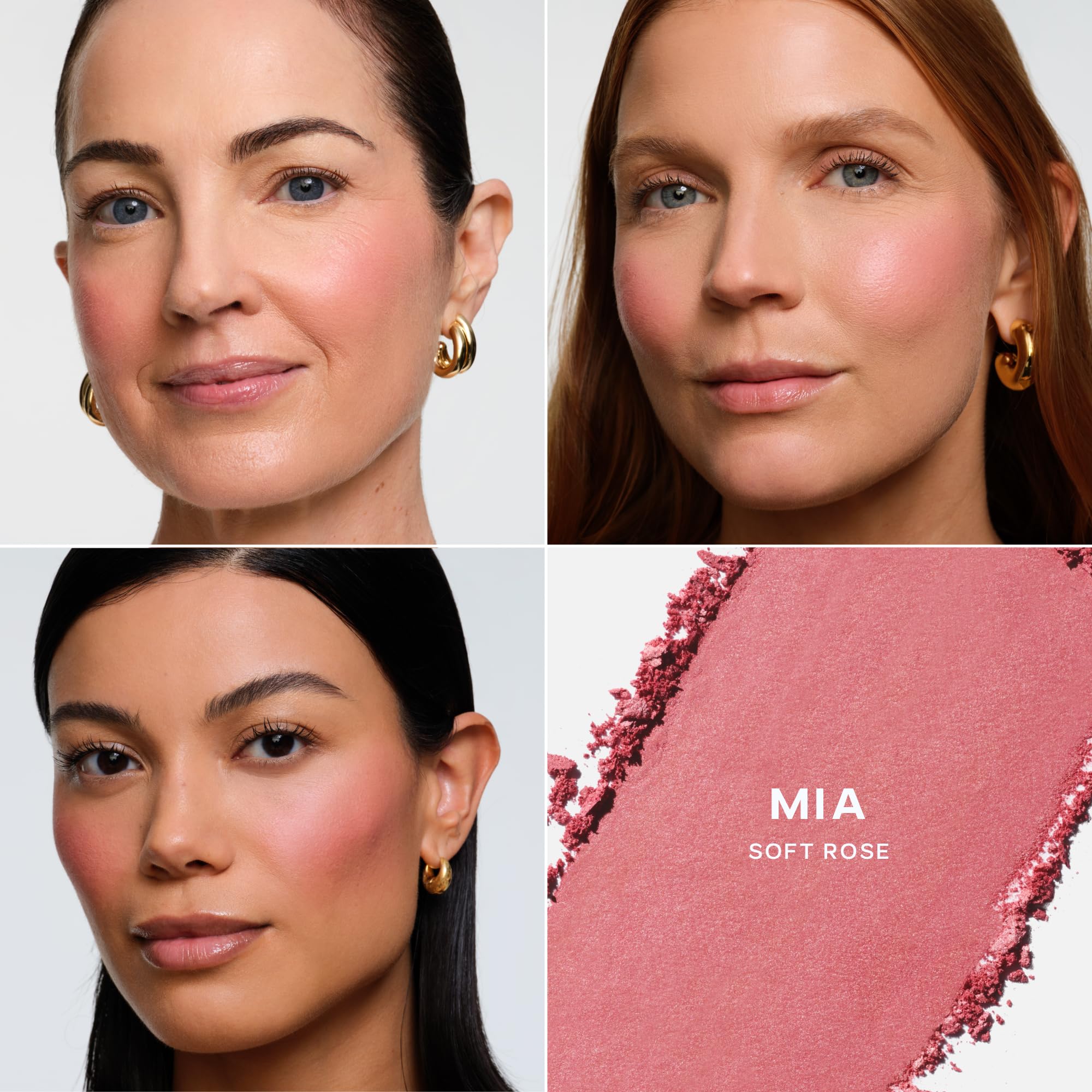 Saie SuperSuede Mia brush-dip close-up highlights easy pigment pickup.