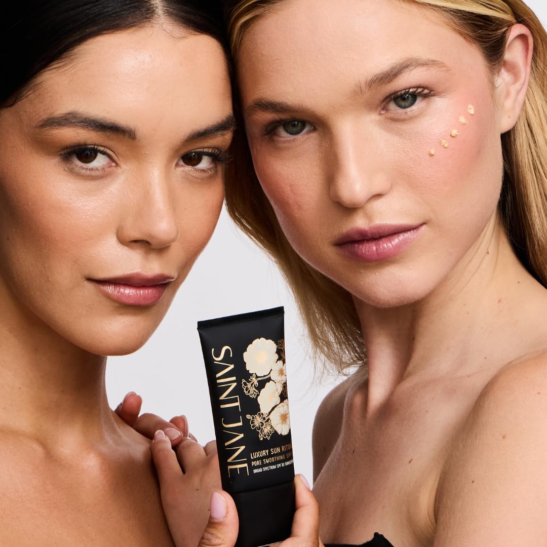 SAINT JANE Desert Rose Hibiscus Jasmine blend highlights floral actives for calm skin.