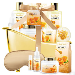 Saint Roy luxury bath gift set display for at-home spa