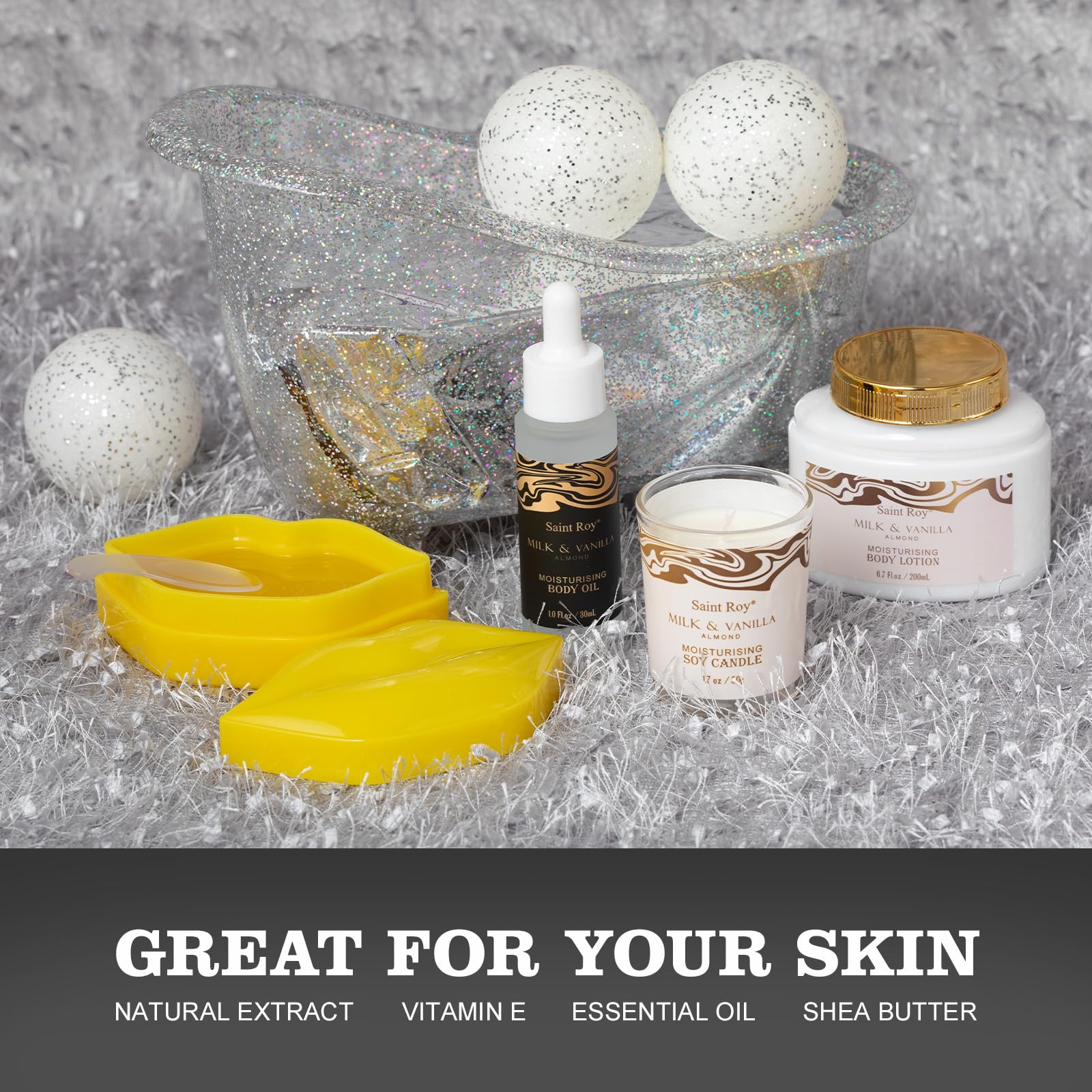 Saint Roy Spa Gift Basket lip mask set presents pampered lip care routine
