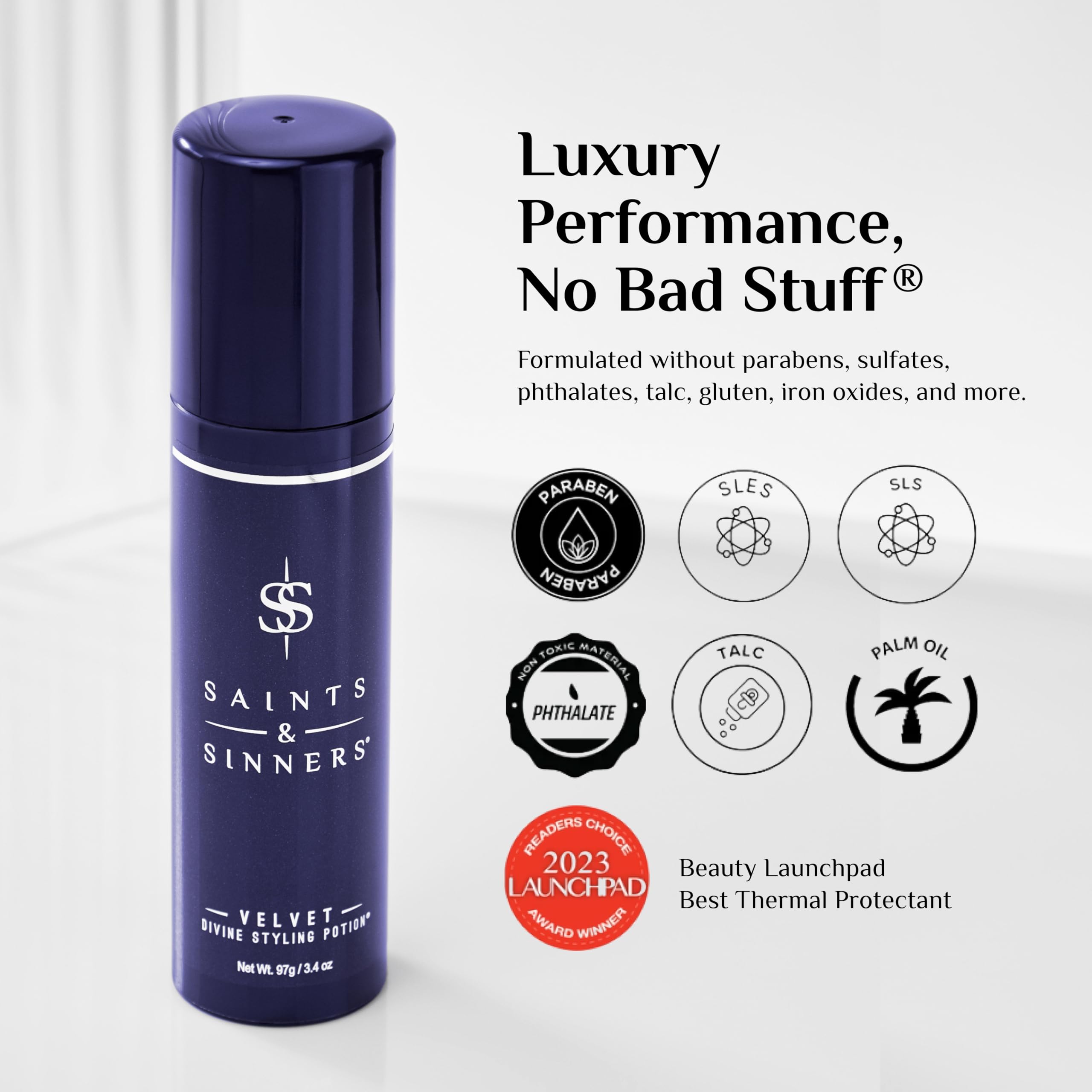 Fragrance notes of Velvet Divine Styling Potion include tuberose and jasmine