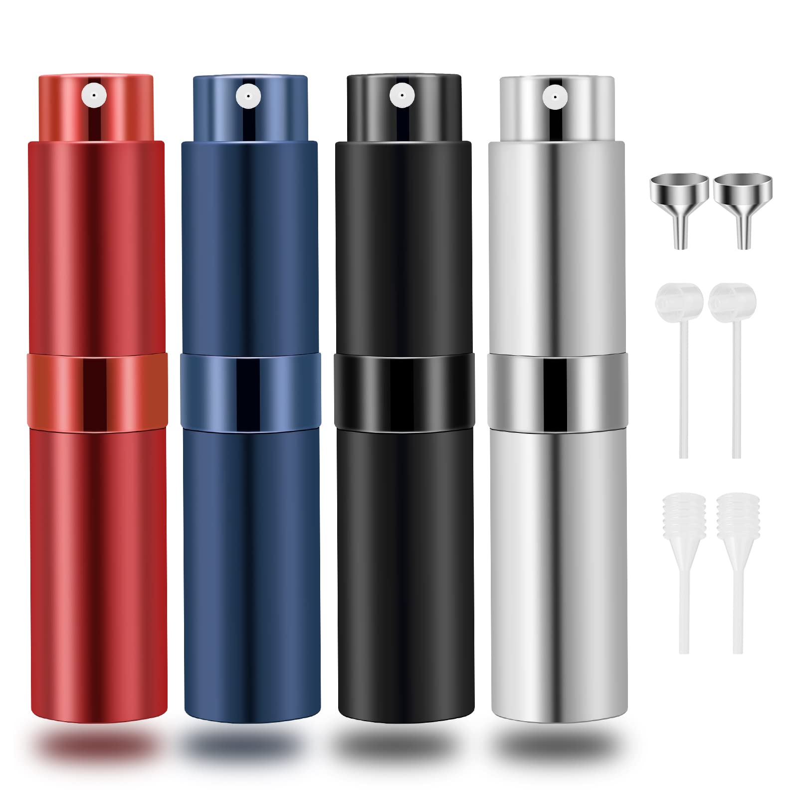 Saiveina 8ml travel atomizer bottle front view showing compact, TSA-friendly portability.