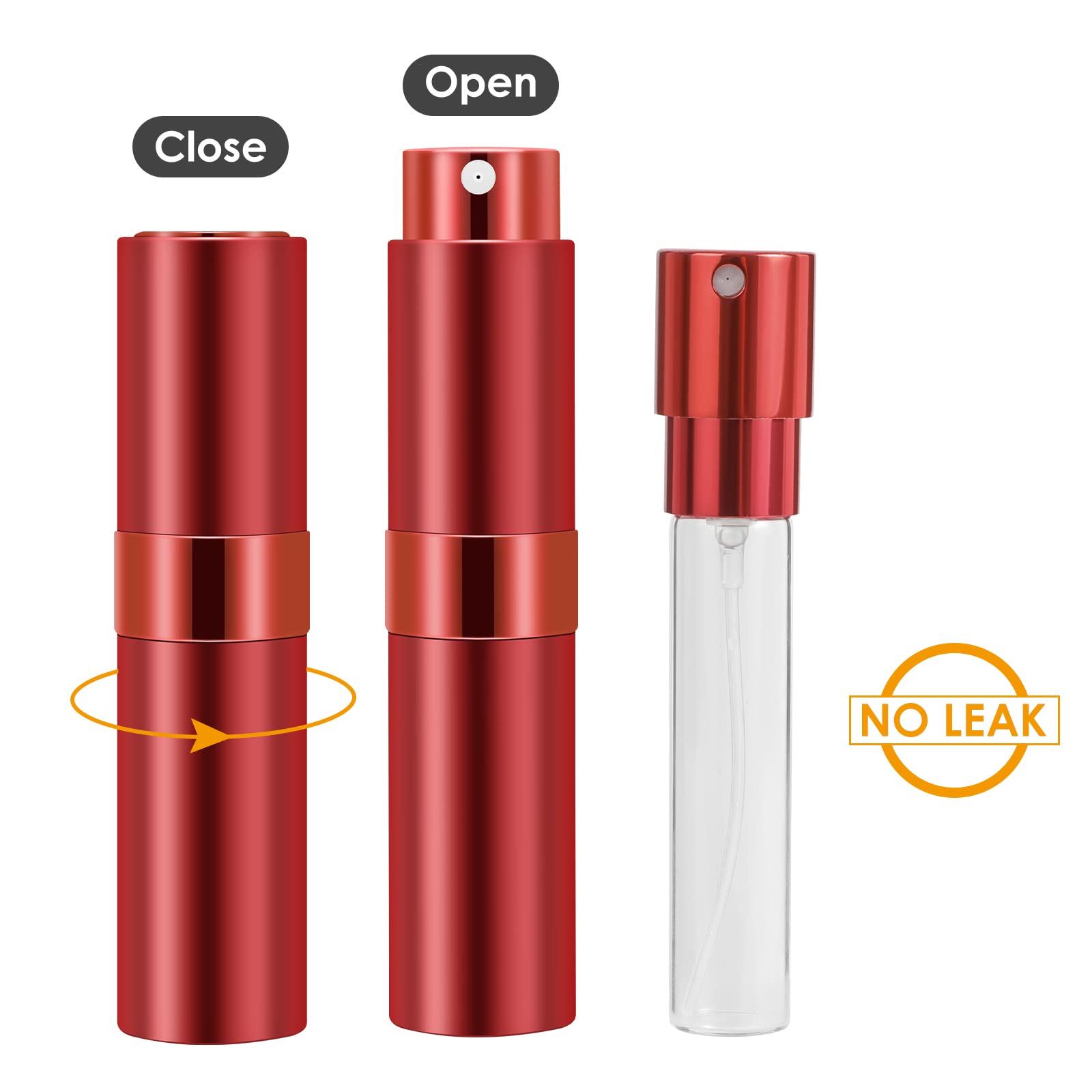 Saiveina capless twist-to-spray design ready for quick fragrance touch-ups.