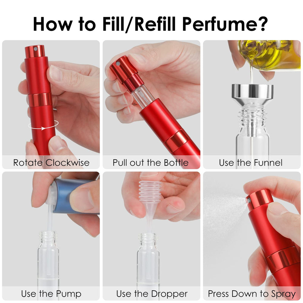 Saiveina portable pocket perfume dispenser fits purses, bags, and travel outfits.