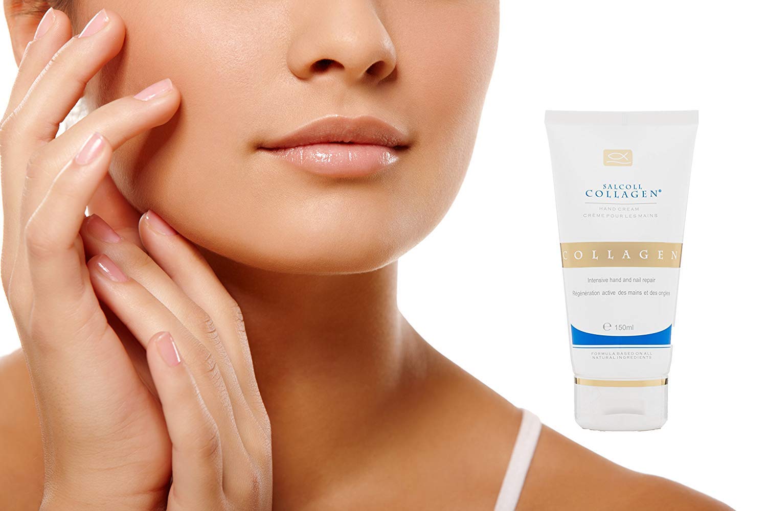Salcoll Collagen hand cream suitable for all skin types.