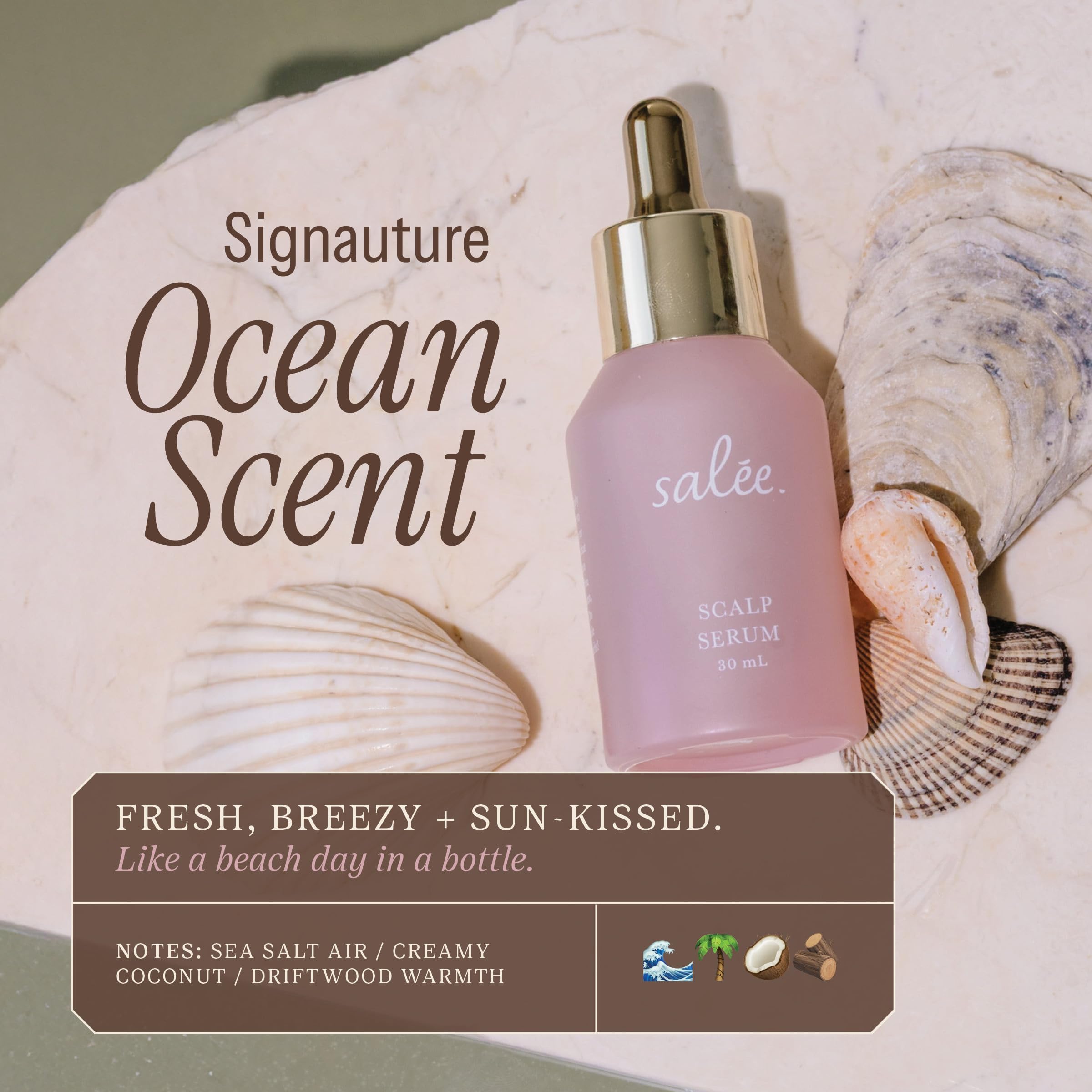 SALEE dry scalp serum dispensing cap closeup for clean, residue-free use