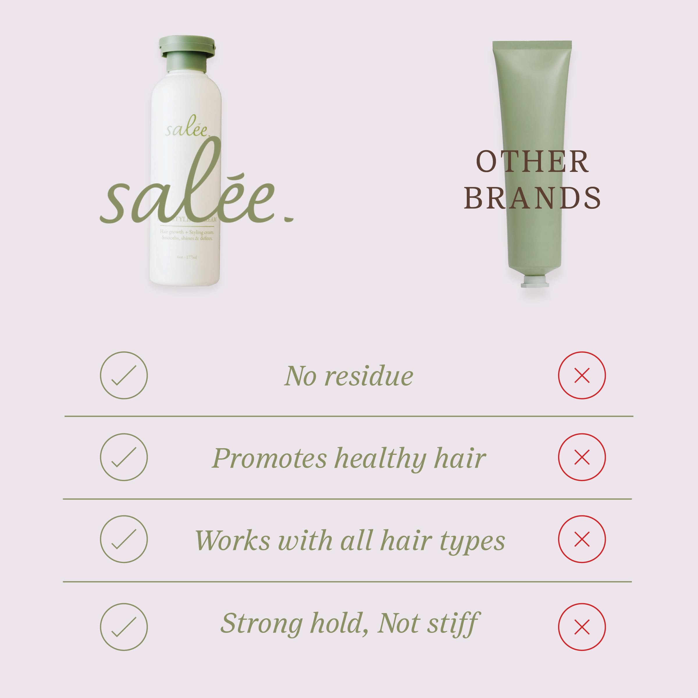 SALEE Cream applied to hands for easy distribution and shine.