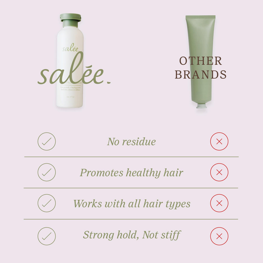 SALEE Cream applied to hands for easy distribution and shine.
