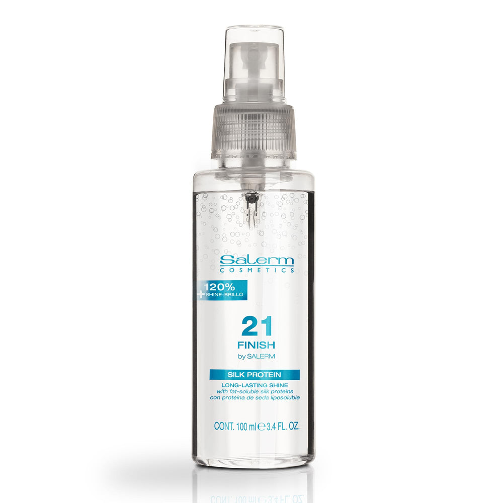 SALERM 21 Finish bottle illuminating-spray delivers instant shine and hydration.