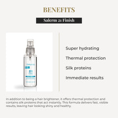 SALERM 21 Finish silk-proteins-keratin strengthens hair with visible body.