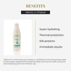 SALERM 21 shine close-up reveals silky, radiant hair