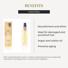 SALERM Arganology serum applied to mid-lengths, smoothing and sealing frizz