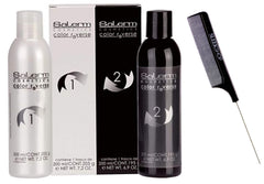 SALERM Color Reverse hair color remover with Sleekshop Stinaface comb for precise application and gentle pigment removal