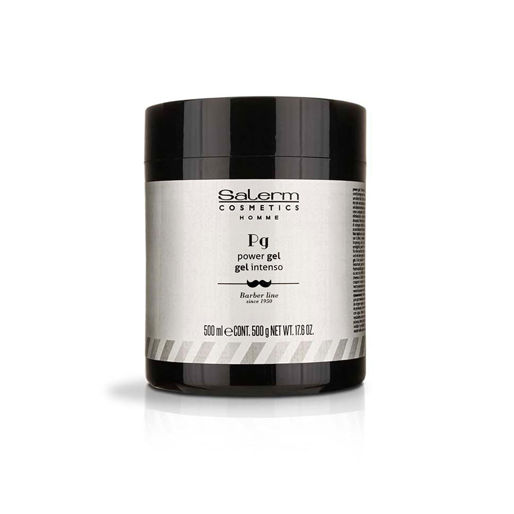 SALERM Homme Power Gel blue jar provides intense hold for versatile styling