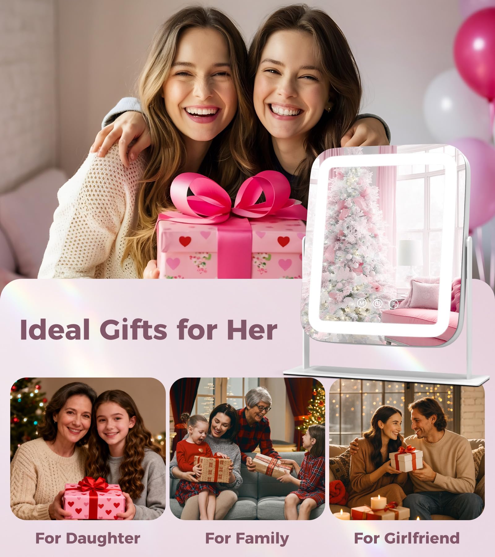 Saliwa vanity mirror gift box presenting a stylish gift for her