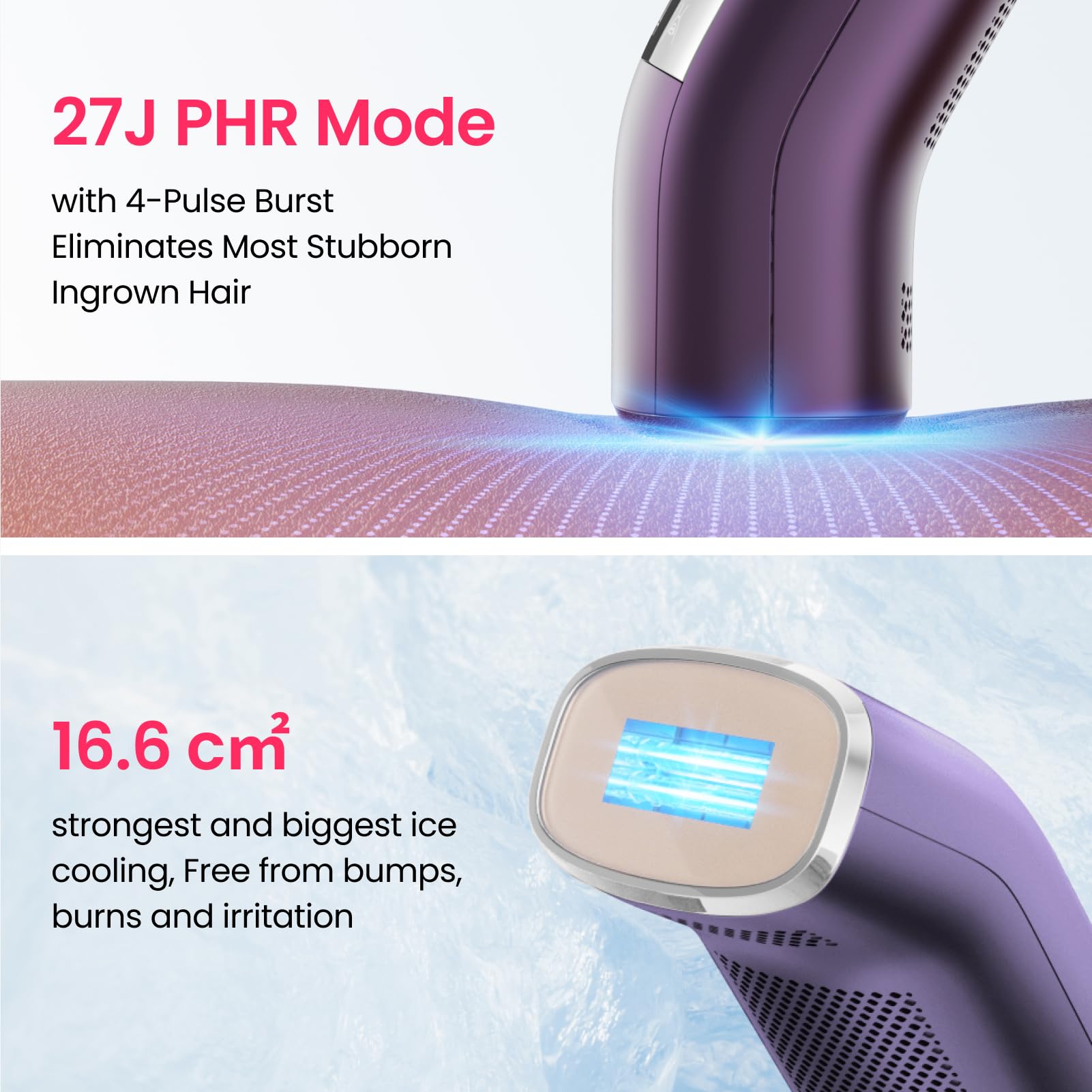 SALLOOT 4-pulse PHR mode targets ingrown hair effectively