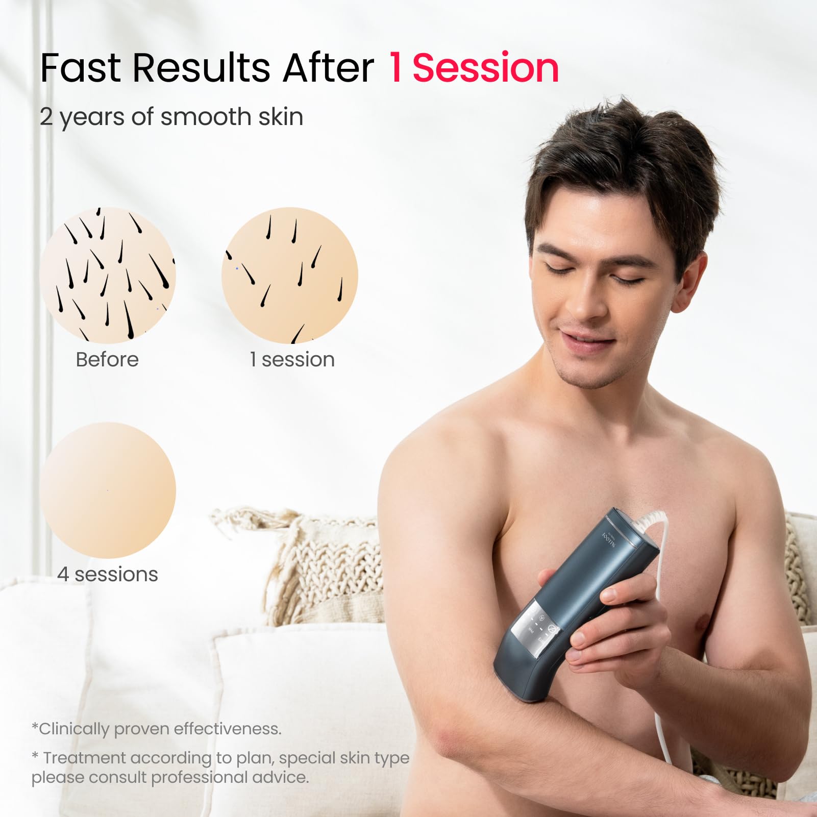 SALLOOT ergonomic 30-degree design for safe bikini line and underarms