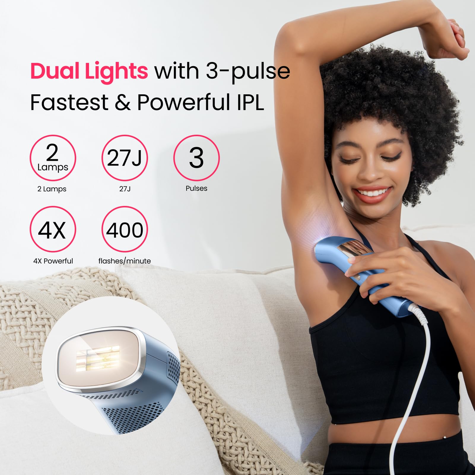 SALLOOT IPL light-window-cooling keeps skin comfortable during sessions