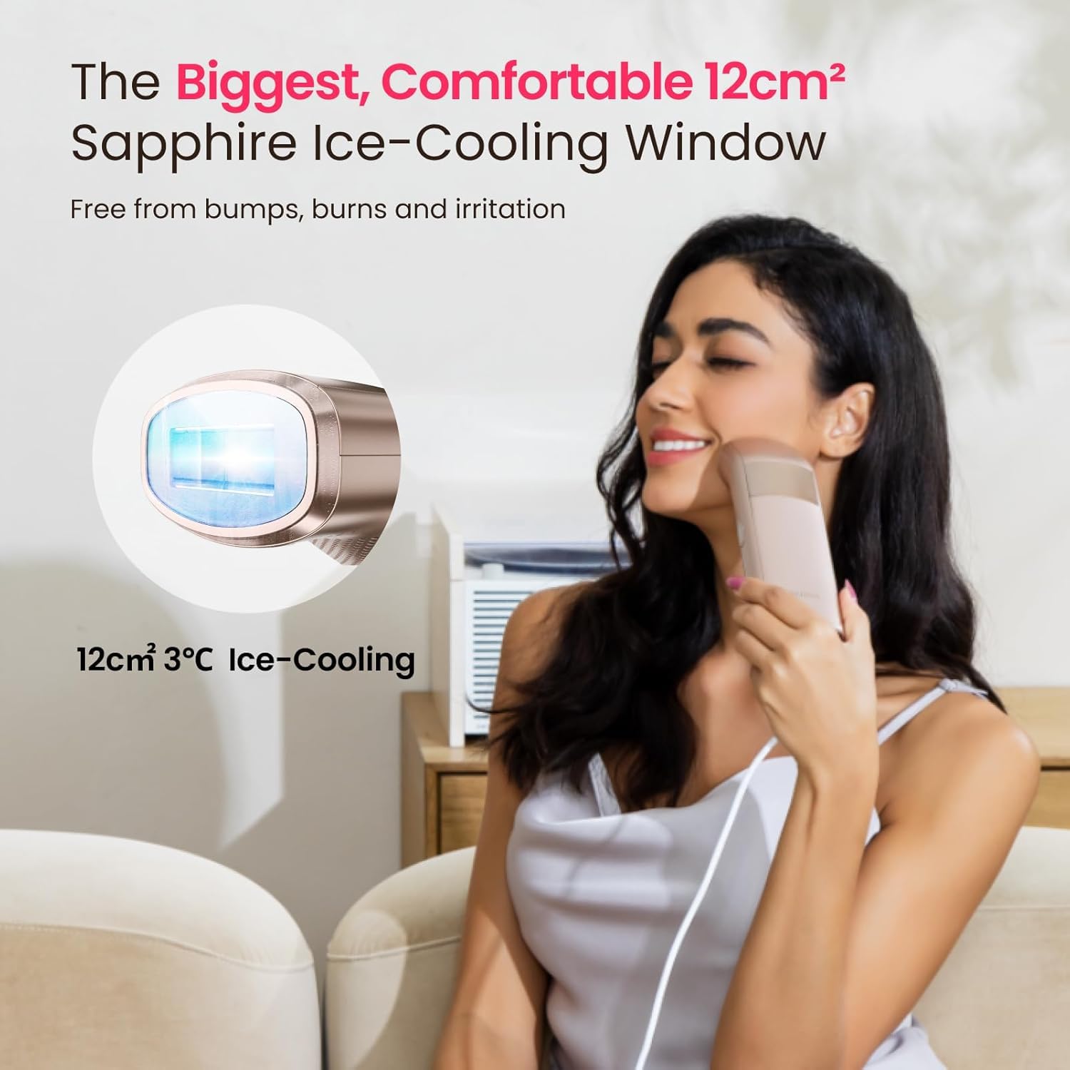 SALLOOT Trinity iGlow 10 ergonomic 30-degree design fits body curves.