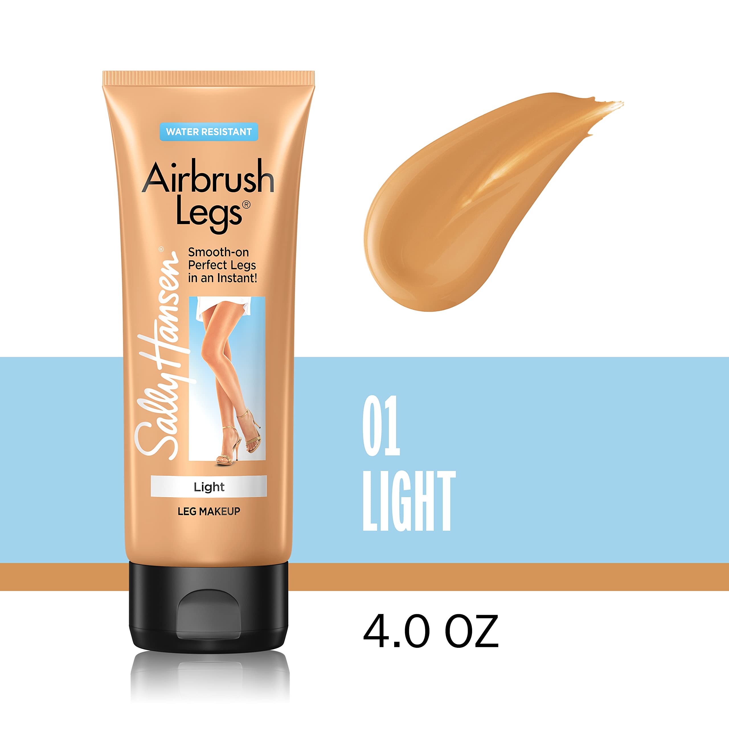 Sally Hansen Airbrush Legs swatches on skin demonstrating even coverage
