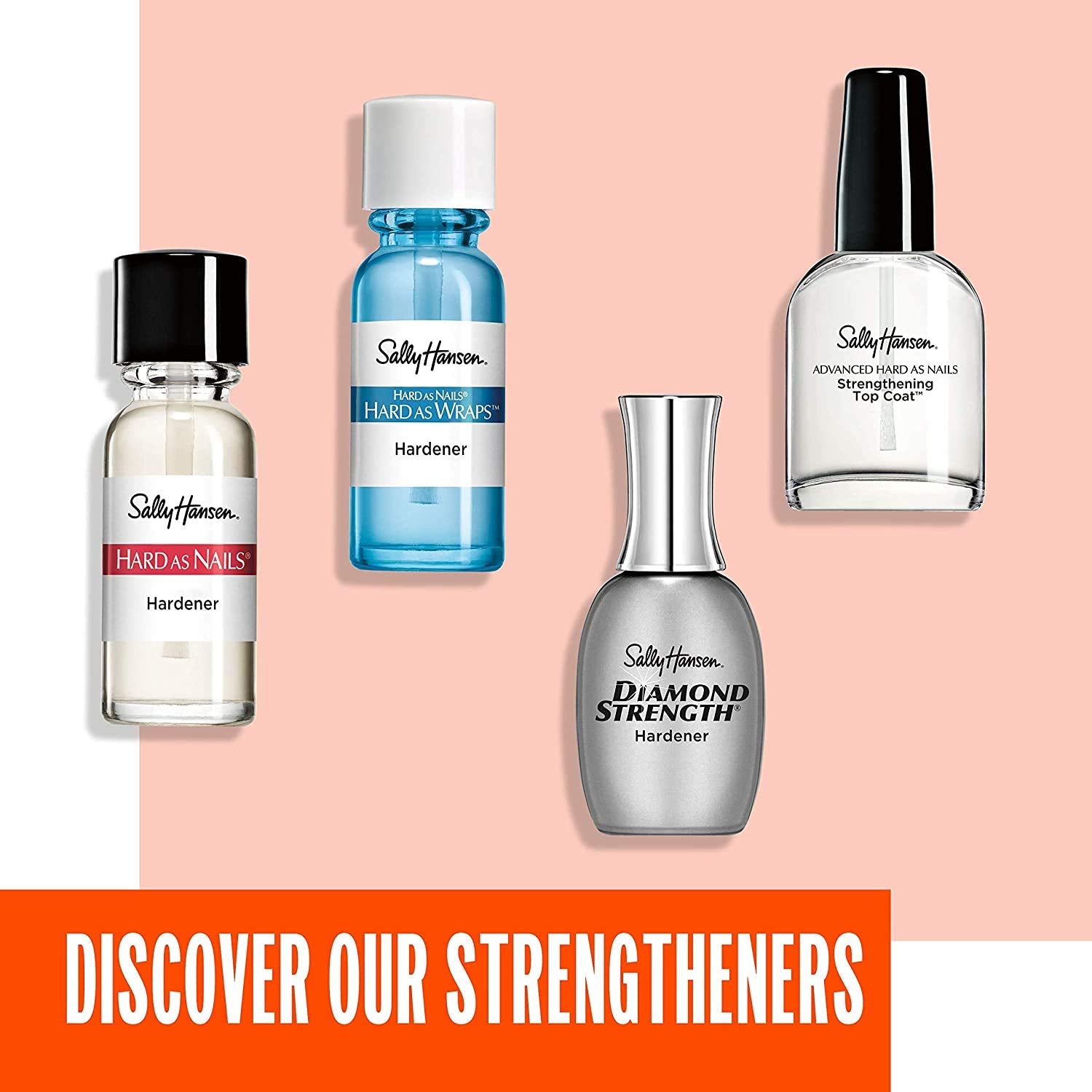 Sally Hansen Complete Care base and top coat applied to bare nails