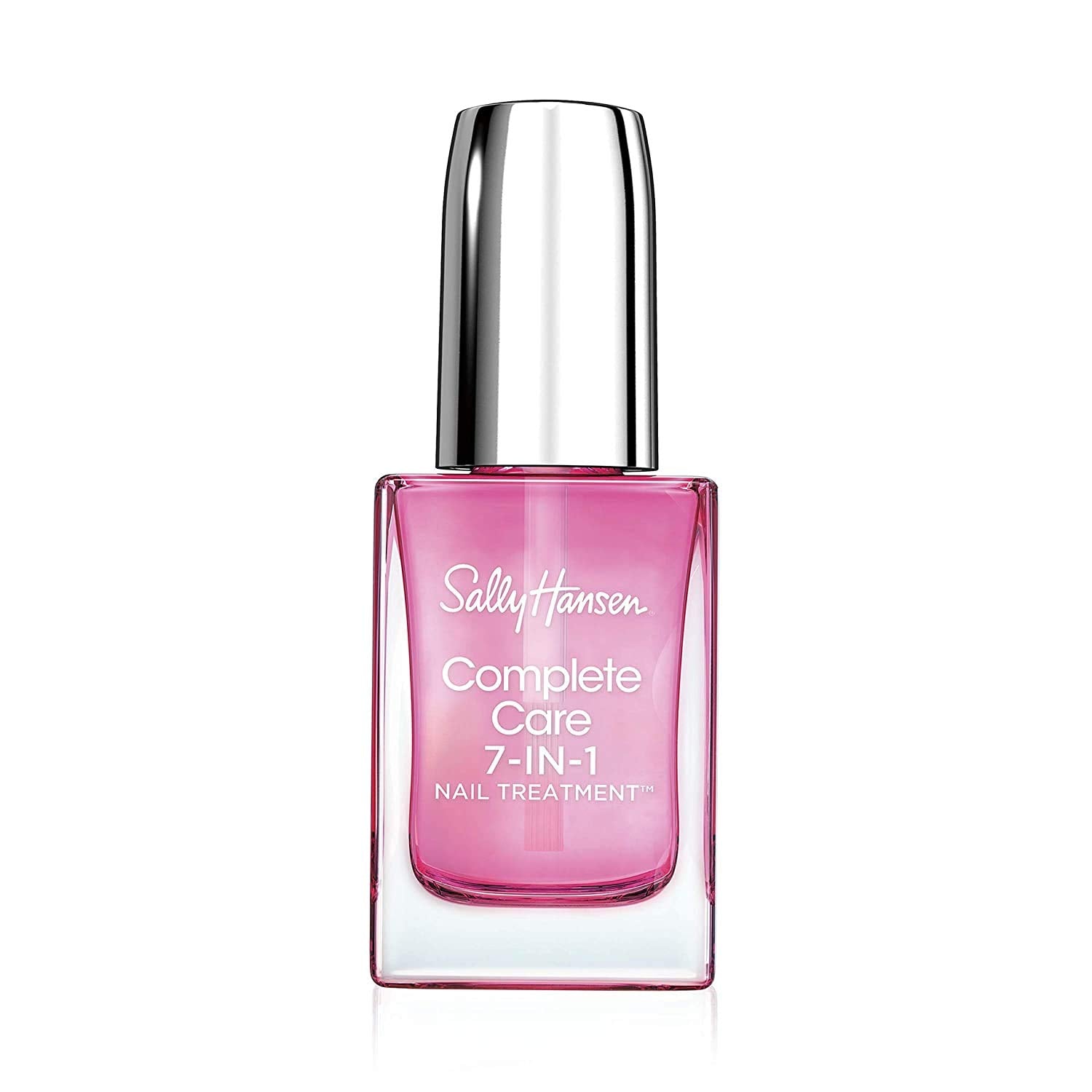 Sally Hansen Complete Care bottle closeup highlighting nourishing formula for stronger nails