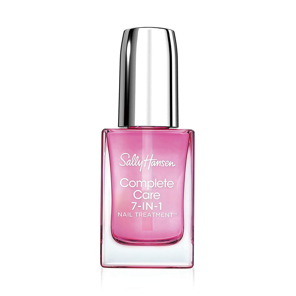 Sally Hansen Complete Care bottle closeup highlighting nourishing formula for stronger nails