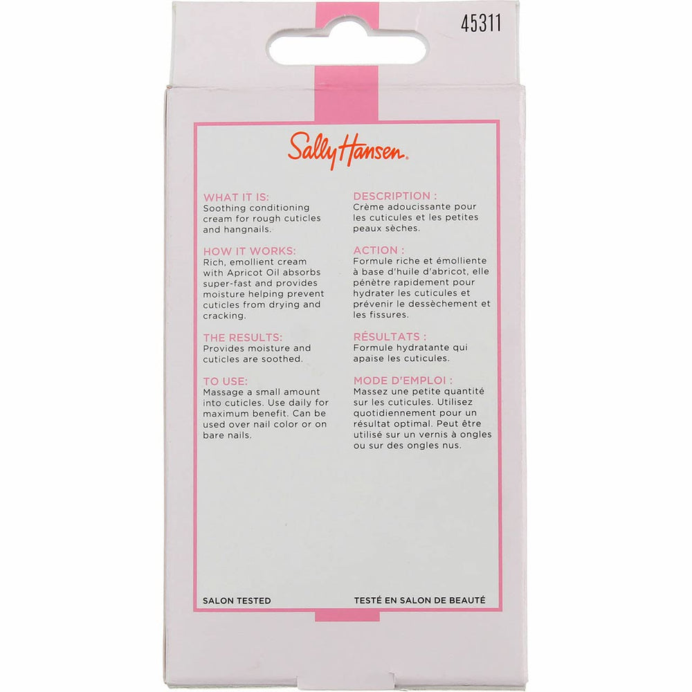 Applying Sally Hansen Cuticle Massage Cream to cuticles for conditioning