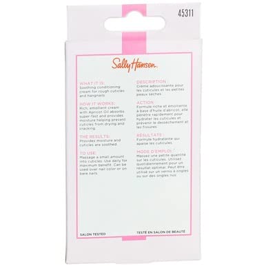 Label detail on Sally Hansen Cuticle Massage Cream container