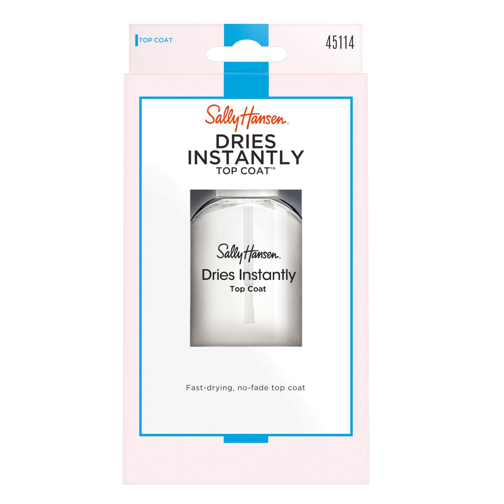 Sally Hansen Double Duty fast-dry finish captured during application supports busy schedules.
