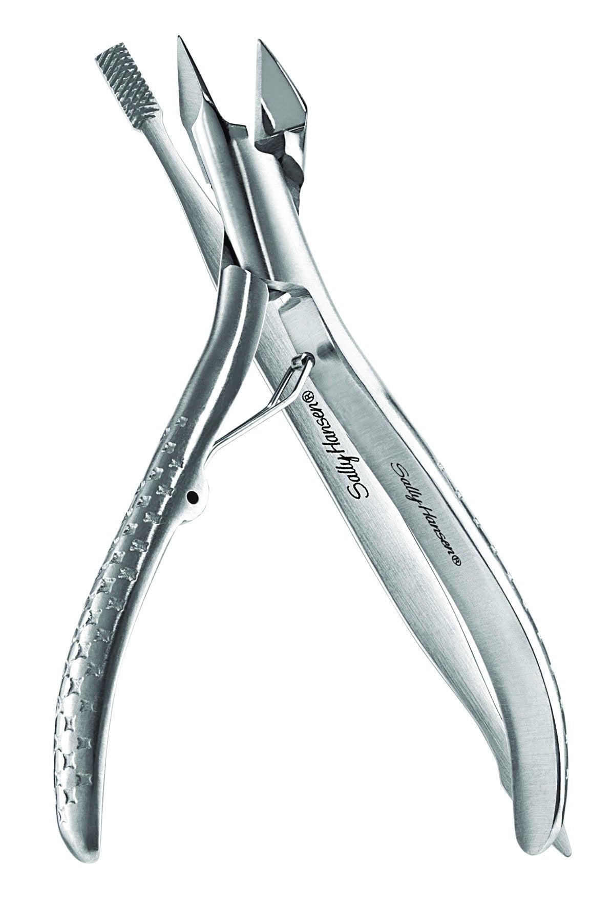 Sally Hansen ingrown nail file demonstrates smoothing edges for comfortable nails.