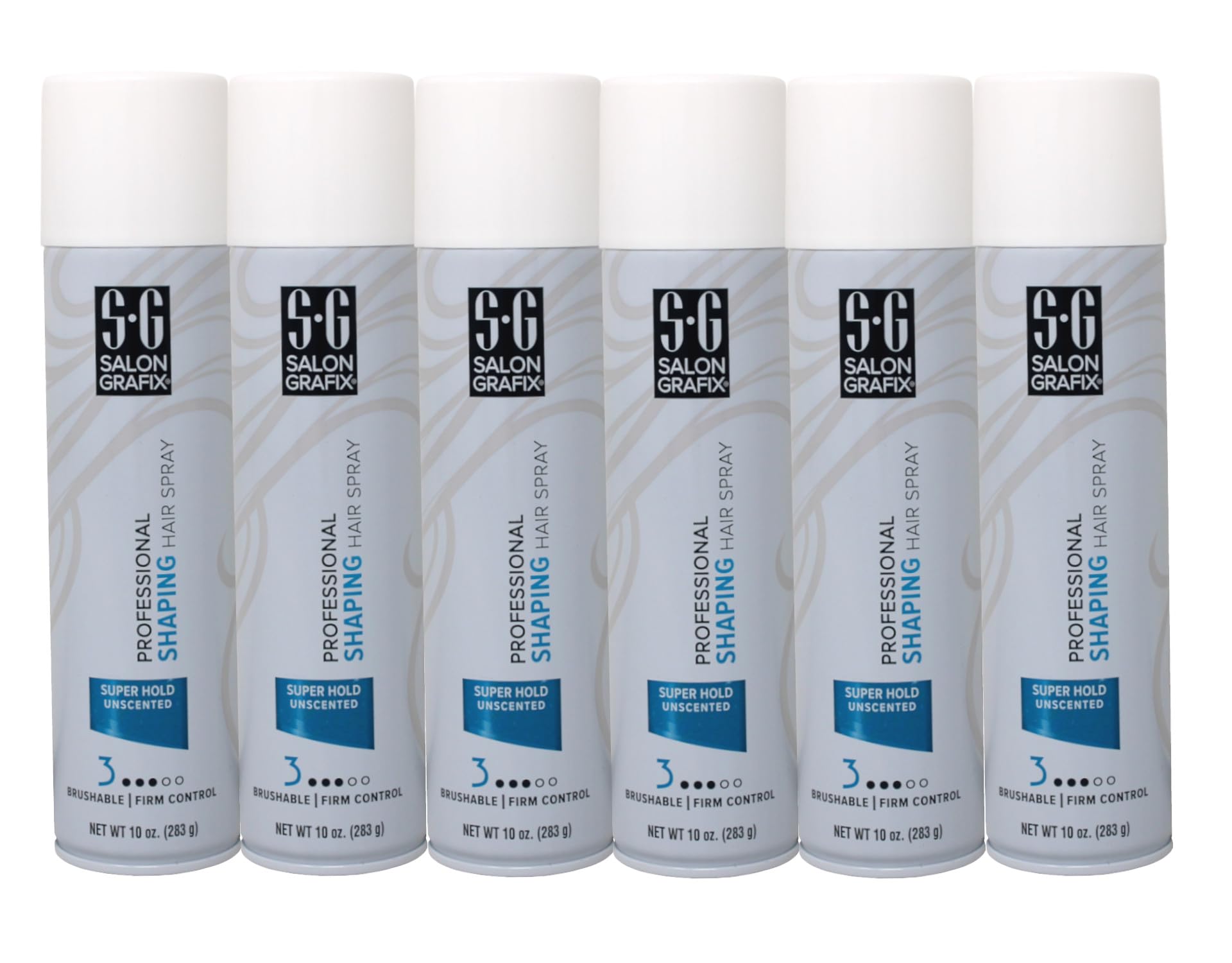 Salon Grafix Shaping Hair Spray nozzle dispenses evenly for quick-drying control.