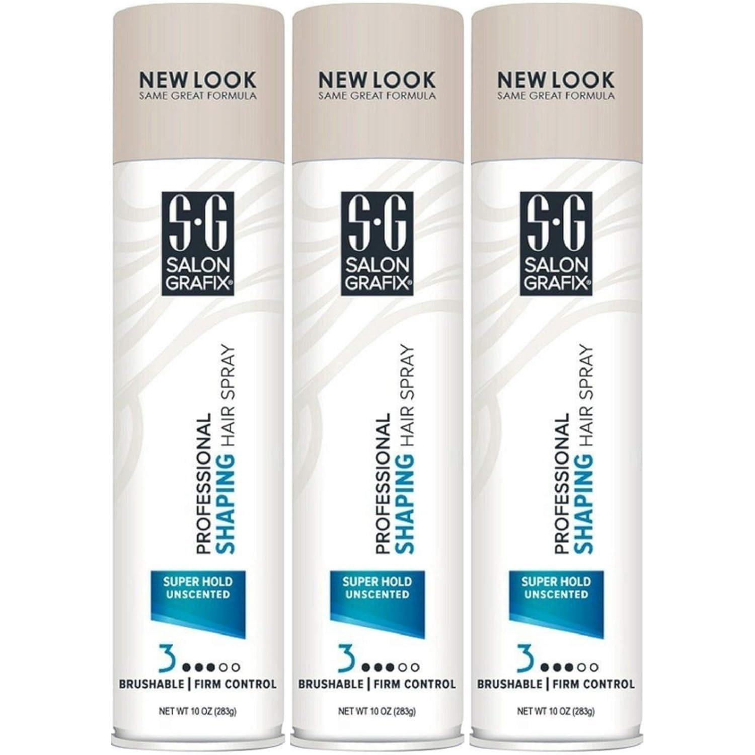 Salon Grafix Unscented Aero Hairspray 10oz bottle provides strong hold for all-day style.