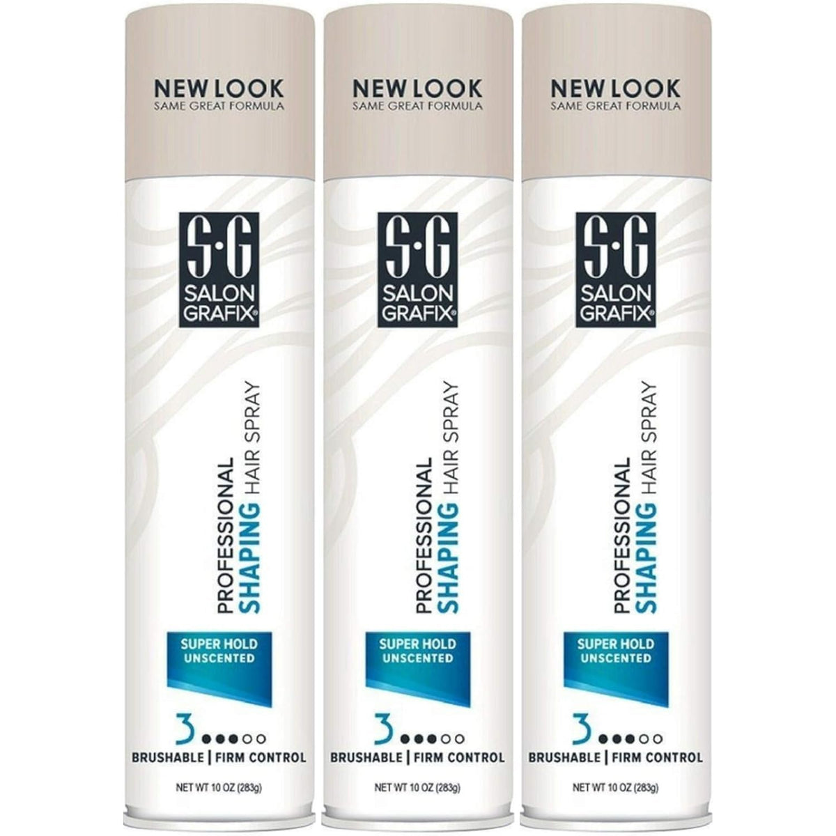 Salon Grafix Unscented Aero Hairspray 10oz bottle provides strong hold for all-day style.