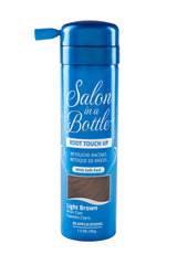 Salon in a Bottle root touch-up spray closeup in light brown for natural-looking on-the-go coverage.