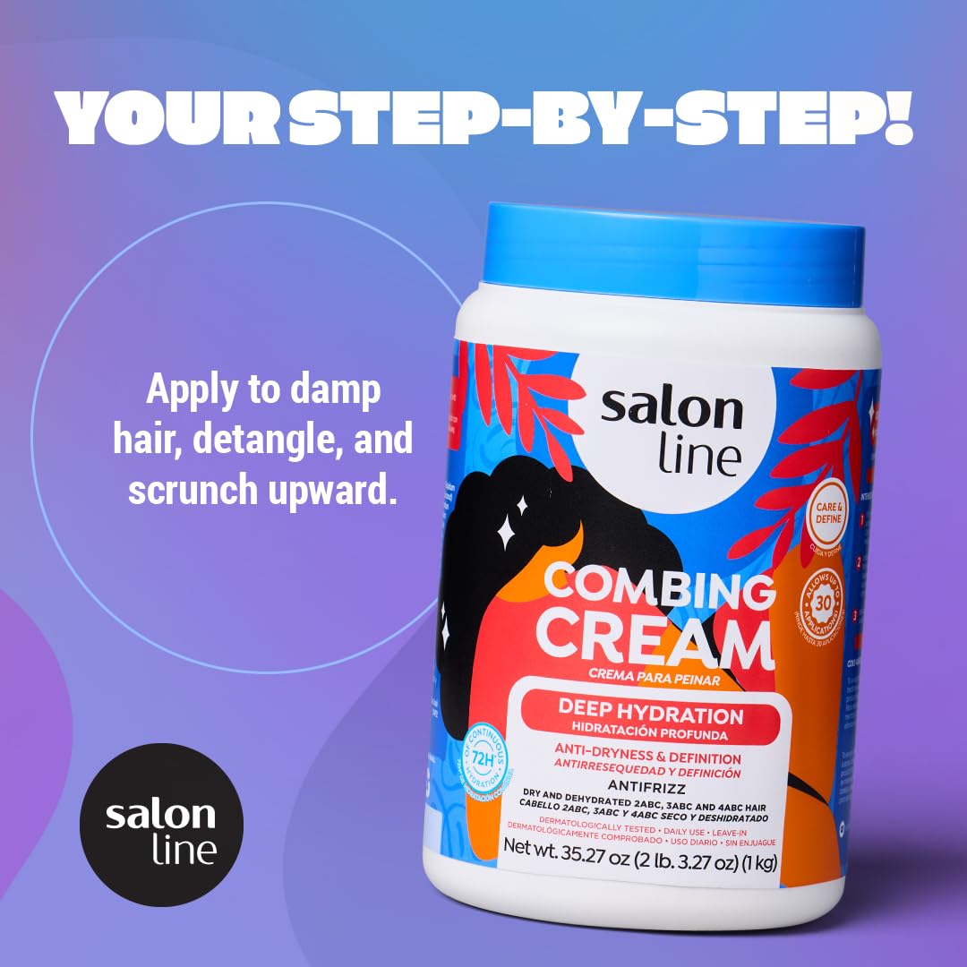 Salon Line curls definition shine closeup highlights frizz control.