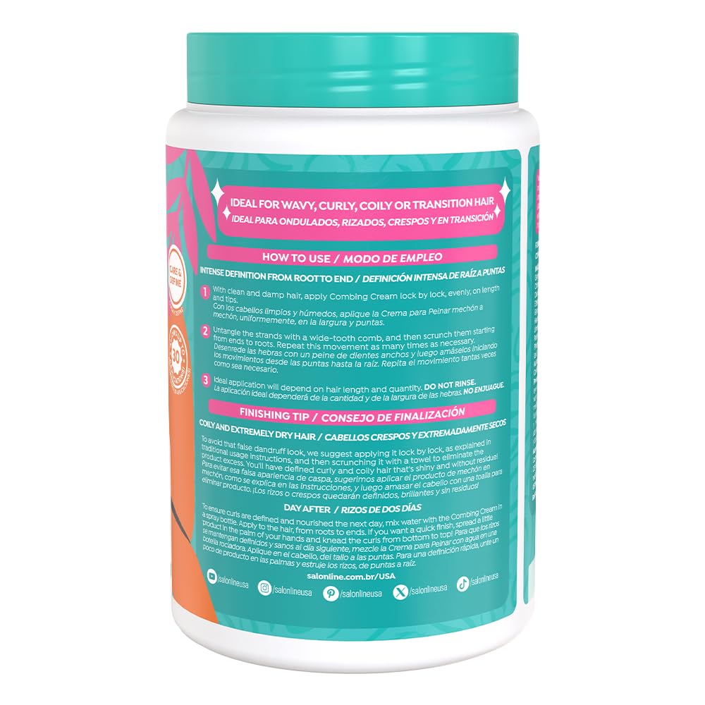 Salon Line Maximum Definition curls with glossy coils showing definition