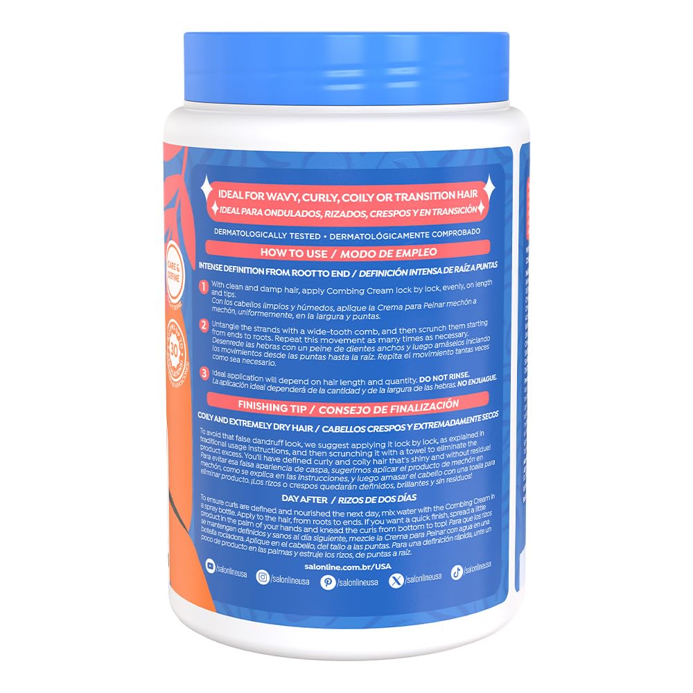 Salon Line salt-free no-rinse formula emphasized in product shot.