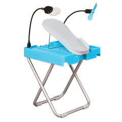 Salon Step LED magnifier in use highlights nails for precise polish