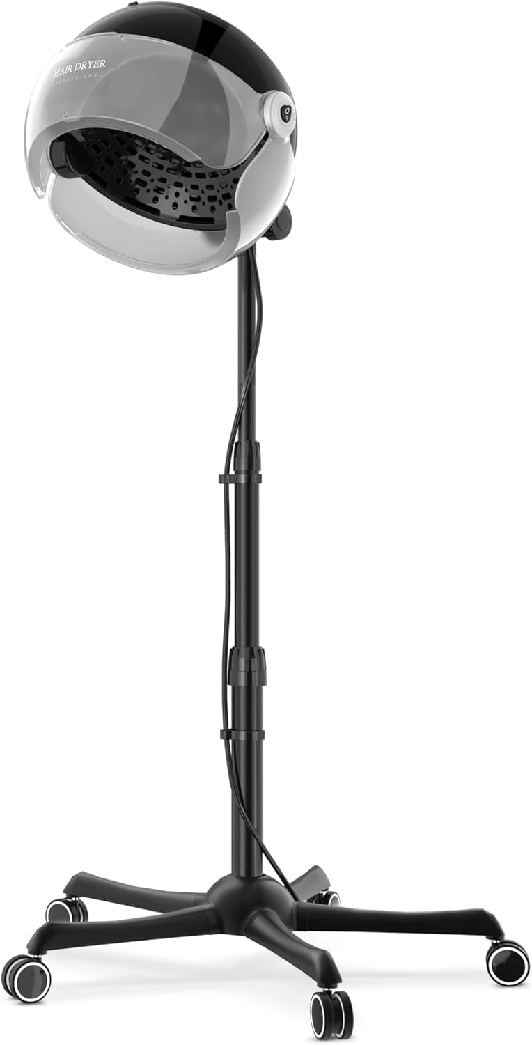 SalonDepot professional ionic hooded dryer front view highlights quick, even drying for salons