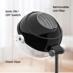 SalonDepot hooded dryer on wheels allows easy repositioning between stations