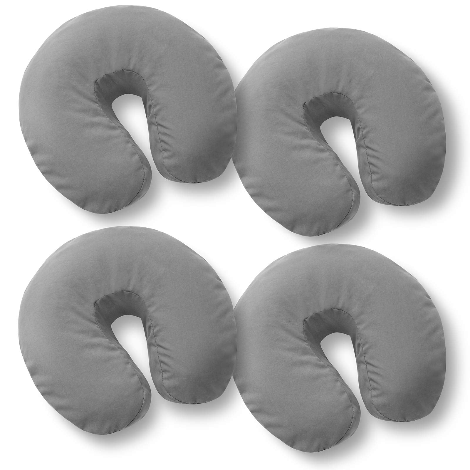 Saloniture 4-pack gray face cradle covers offer soft comfort and cost-efficient reuse.