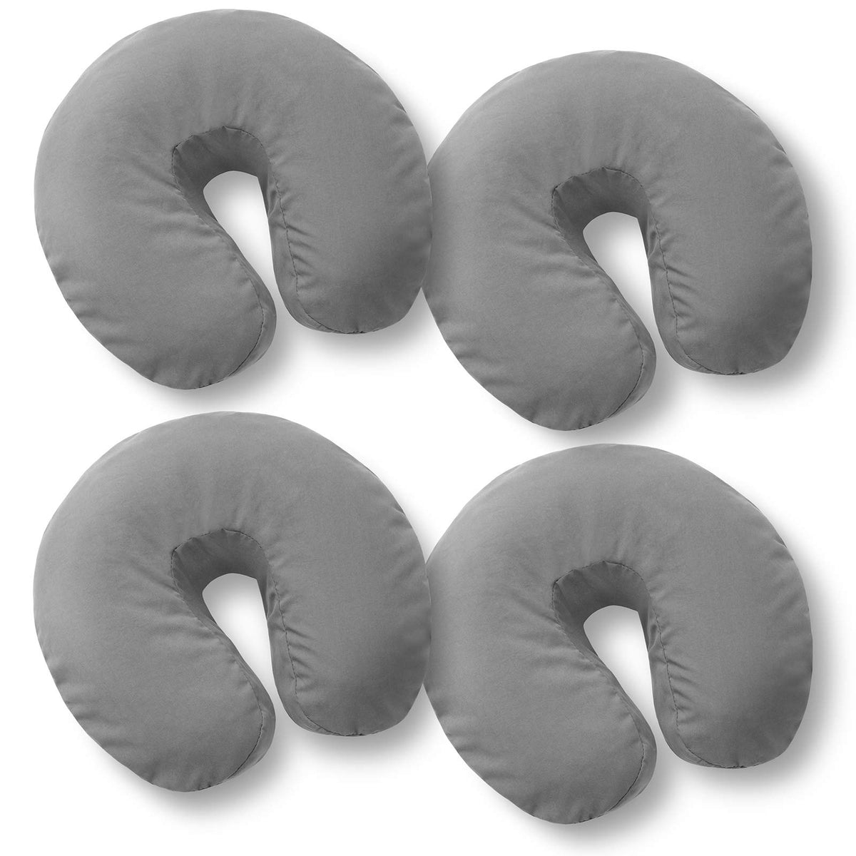 Saloniture 4-pack gray face cradle covers offer soft comfort and cost-efficient reuse.