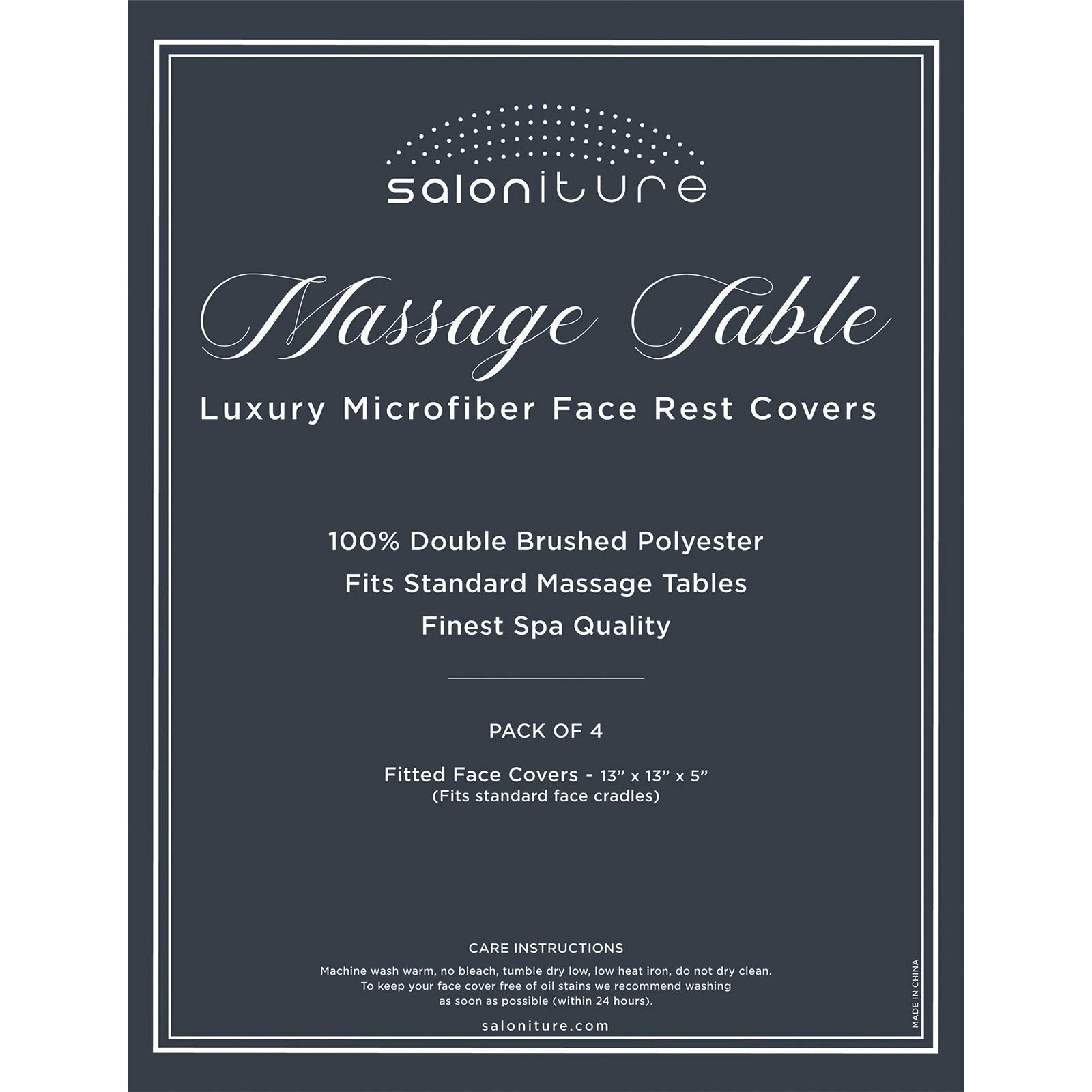 Saloniture hypoallergenic and machine-washable cover simplifies care between clients.