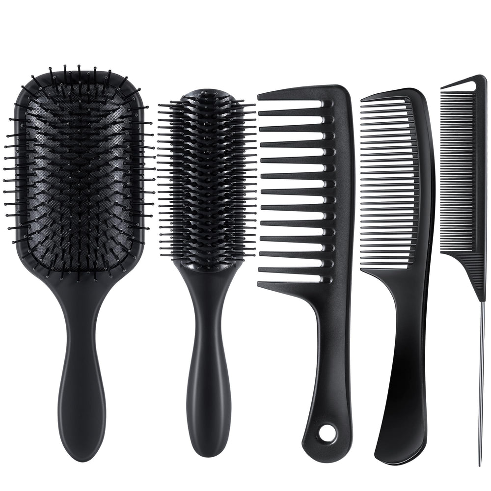 SALON SILK 5PCS brush set paddle for detangling and smoothing hair