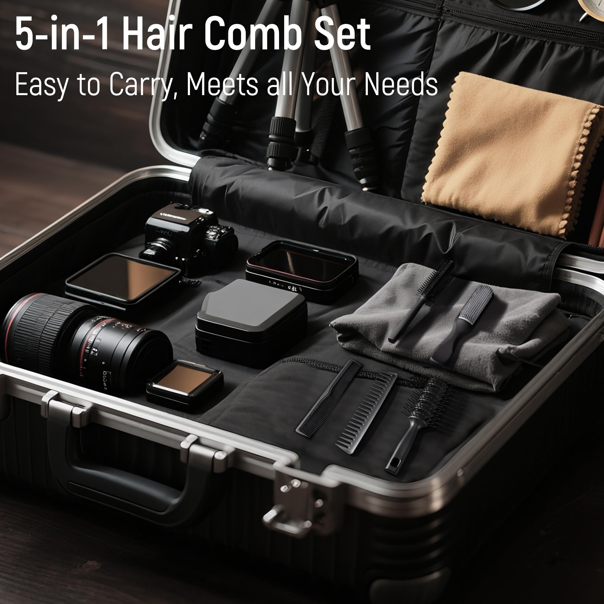 SalonSilk hair-drying-ready view highlights a versatile, ready-to-use grooming kit.